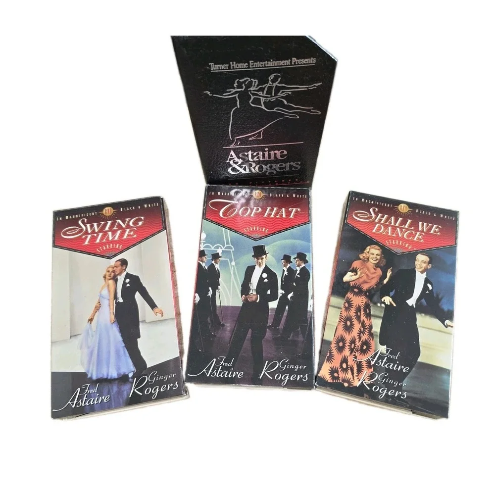 Astaire & Rogers VHS Lot Top Hat Swing Time Shall We Dance RKO Sleeve